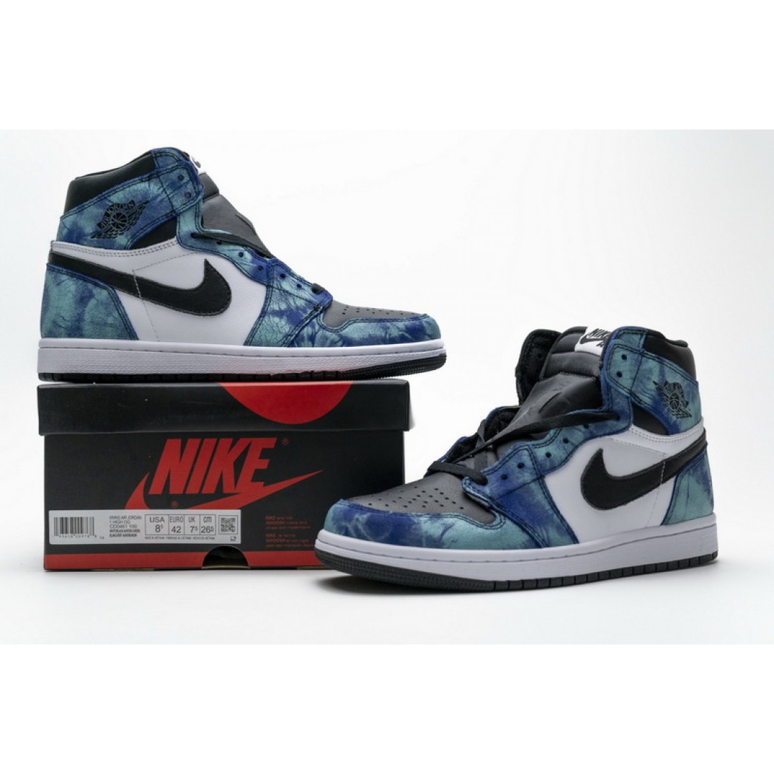 tie dye blue jordan 1s